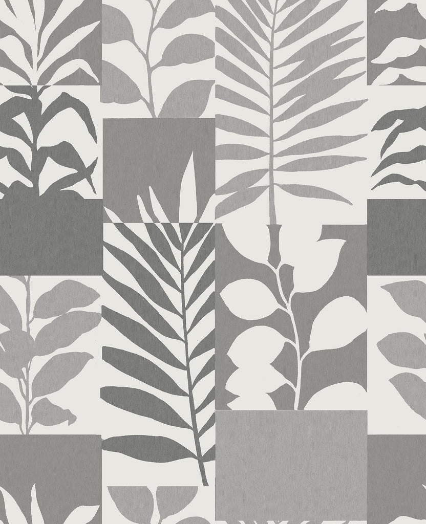 Brewster Home Fashions Goneril Grey Botanical Geometric Wallpaper