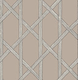 Brewster Home Fashions Mandara Taupe Trellis Wallpaper