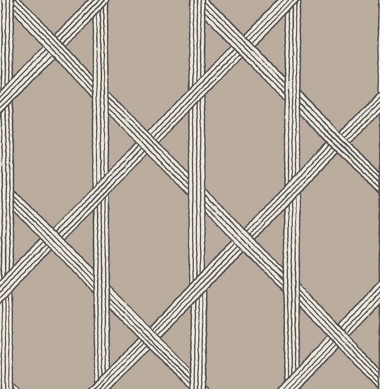 Brewster Home Fashions Mandara Trellis Taupe Wallpaper