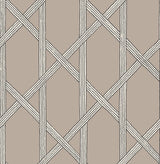 Brewster Home Fashions Mandara Trellis Taupe Wallpaper