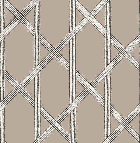 Brewster Home Fashions Mandara Trellis Taupe Wallpaper