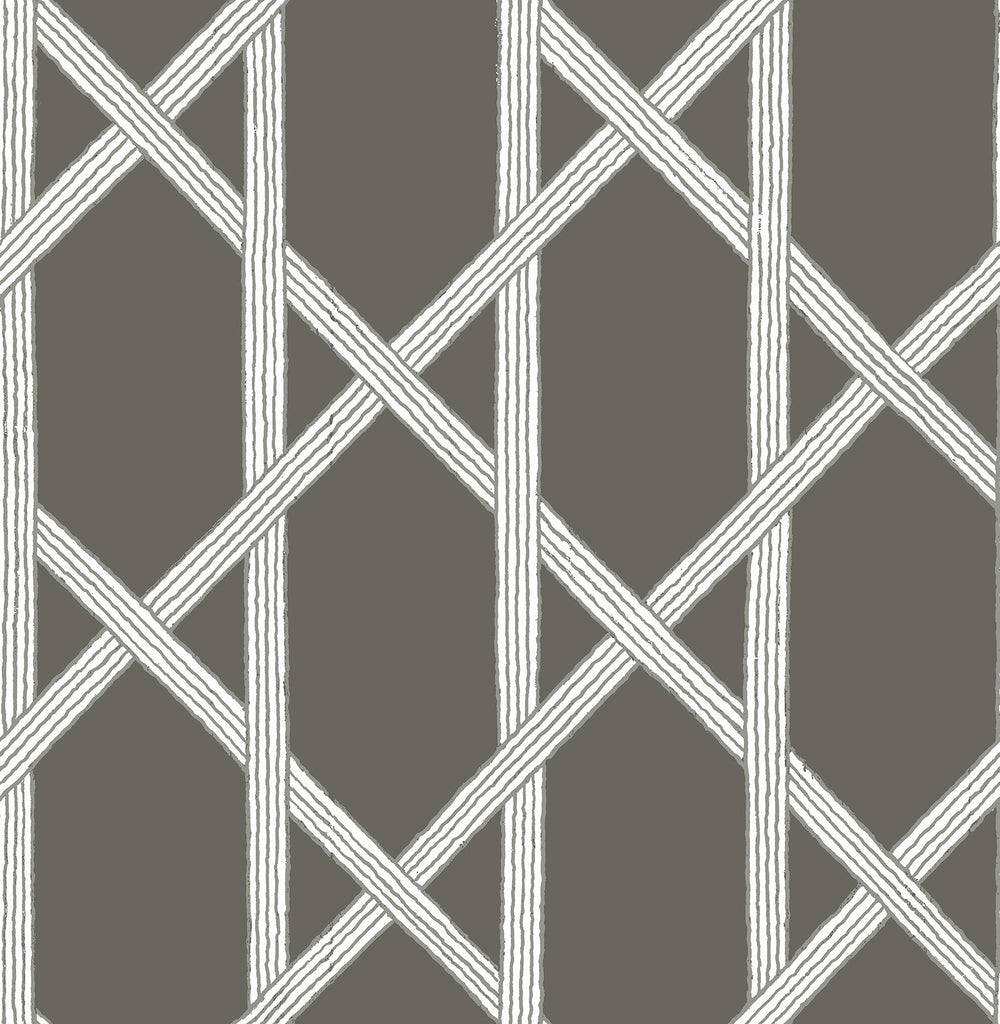 Brewster Home Fashions Mandara Trellis Charcoal Wallpaper