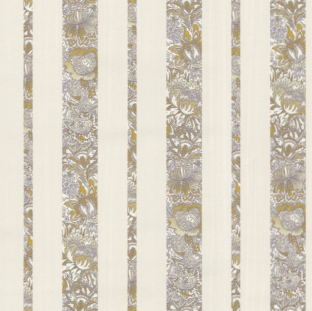 Brewster Home Fashions Certosa Lavender Floral Stripe Wallpaper