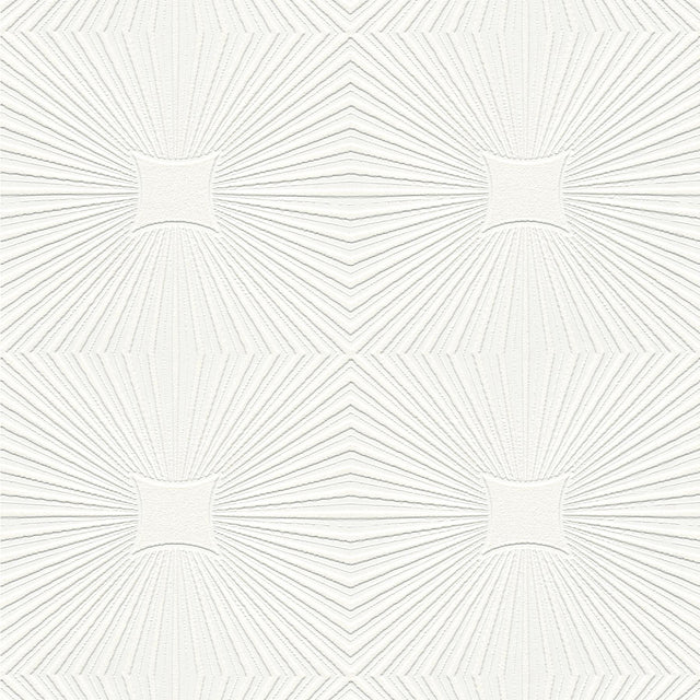 Brewster Home Fashions Silvie White Tin Burst Paintable Wallpaper