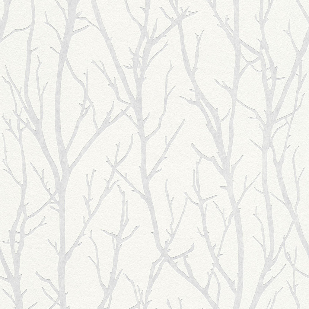 Brewster Home Fashions Redford Birch Paintable White Wallpaper