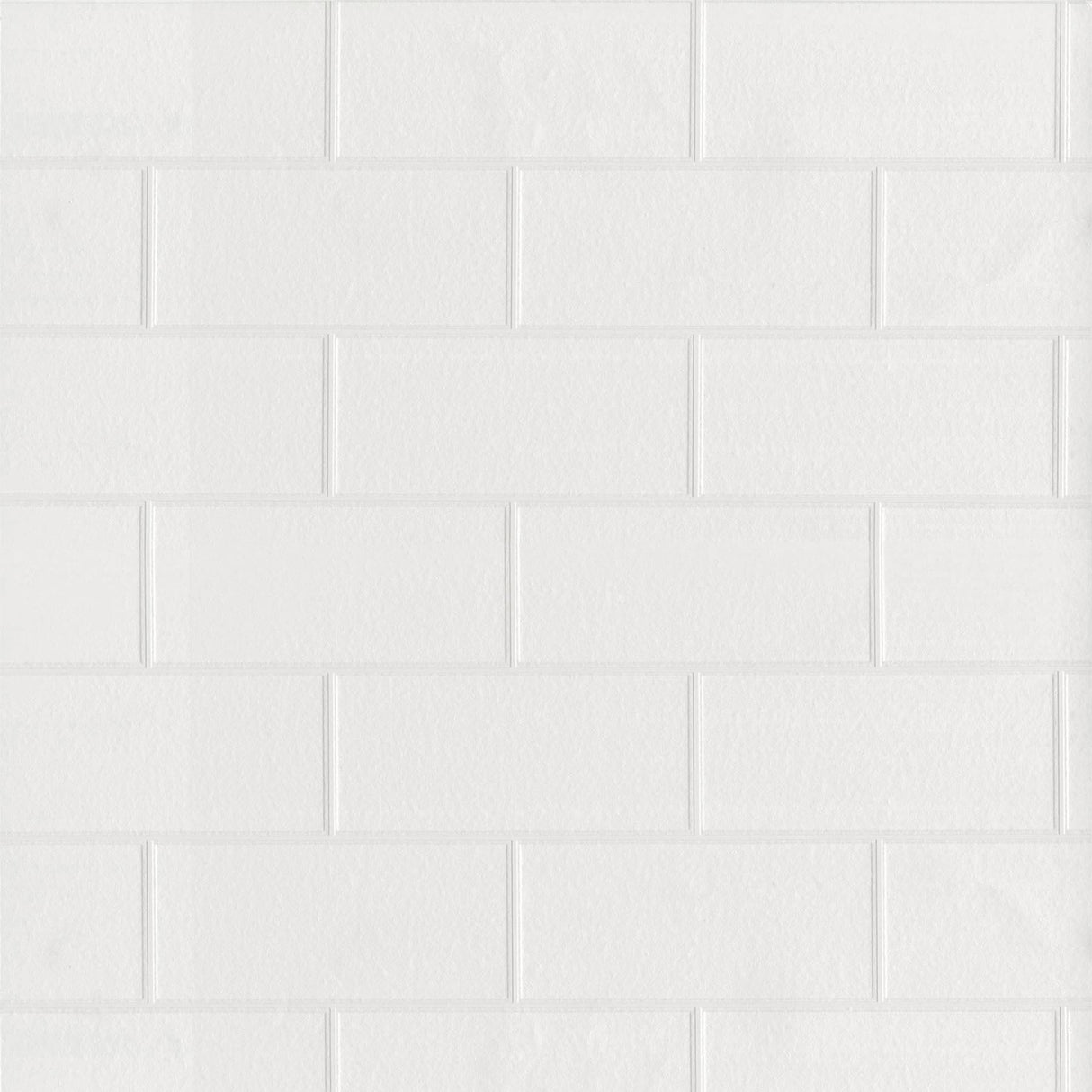 Brewster Home Fashions Galley White Subway Tile Paintable Wallpaper