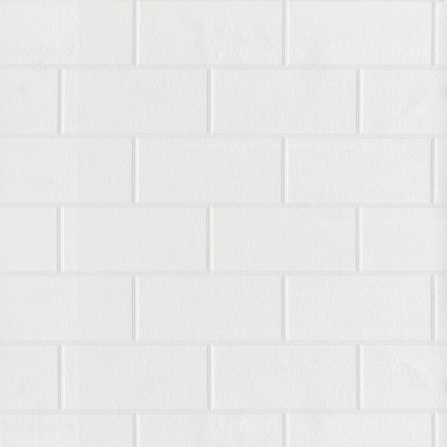 Brewster Home Fashions Galley White Subway Tile Paintable Wallpaper
