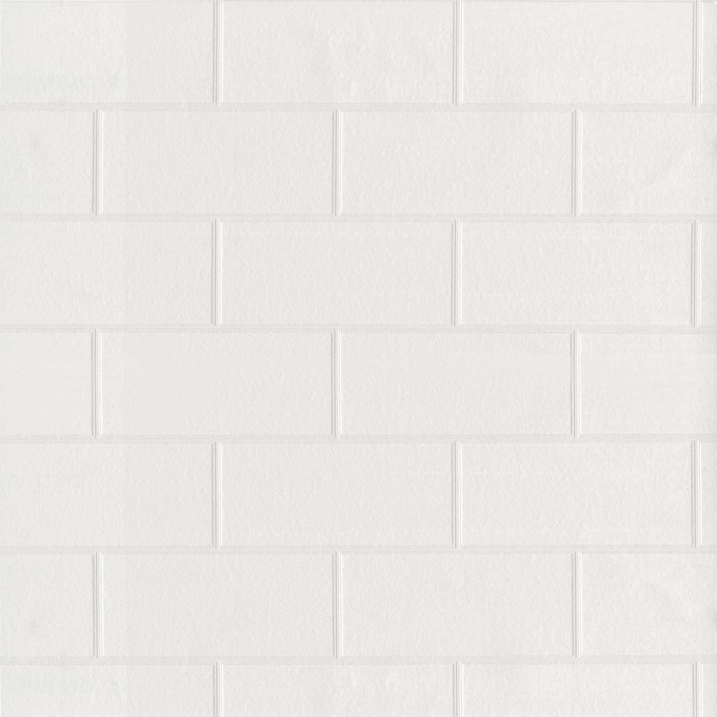 Brewster Home Fashions Galley White Subway Tile Paintable Wallpaper