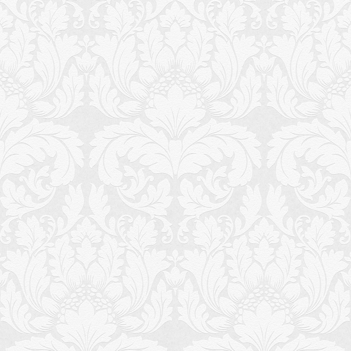 Brewster Home Fashions Jan Damask Paintable White Wallpaper