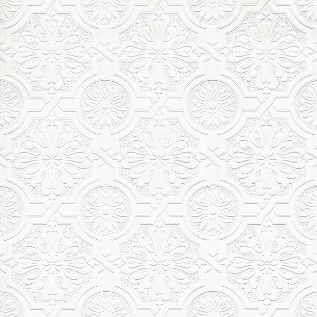 Brewster Home Fashions Victorian White Tin Ceiling Paintable Wallpaper