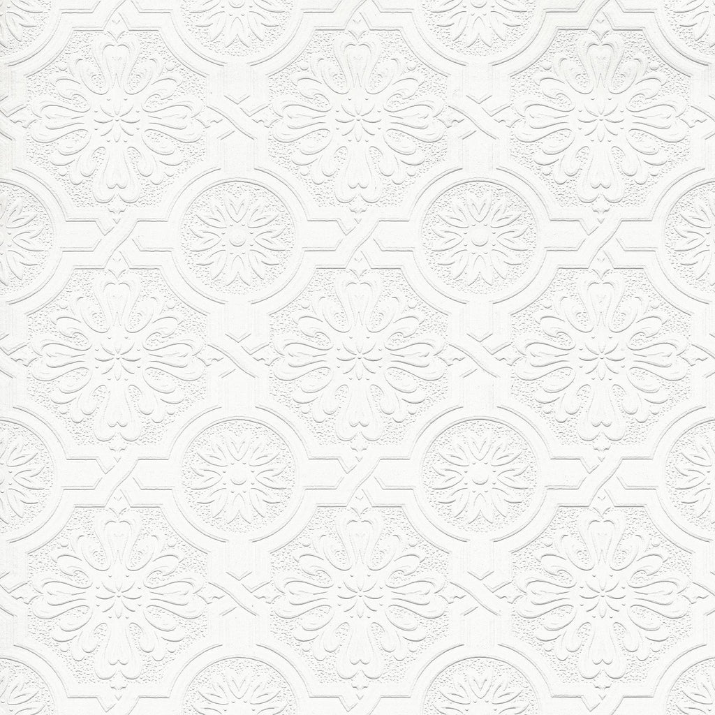 Brewster Home Fashions Victorian White Tin Ceiling Paintable Wallpaper