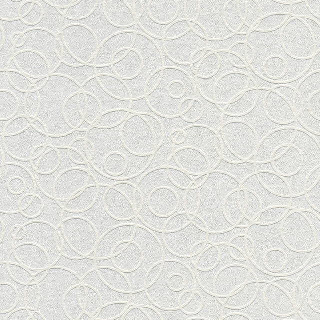 Brewster Home Fashions Artemisia White Circles Paintable Wallpaper