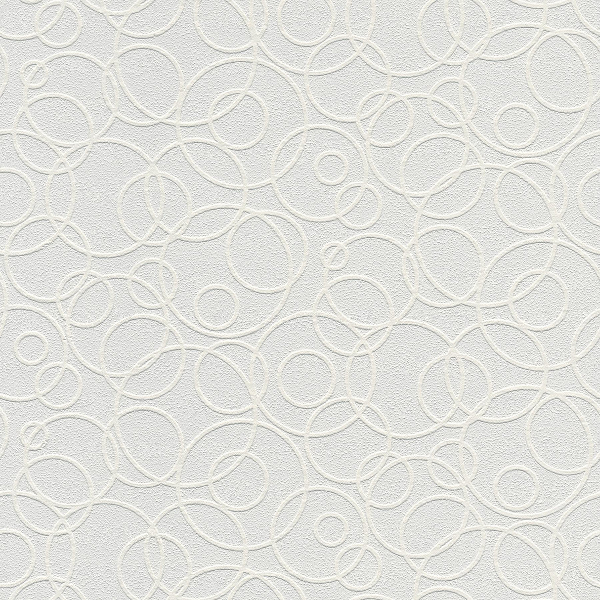 Brewster Home Fashions Artemisia Circles Paintable White Wallpaper