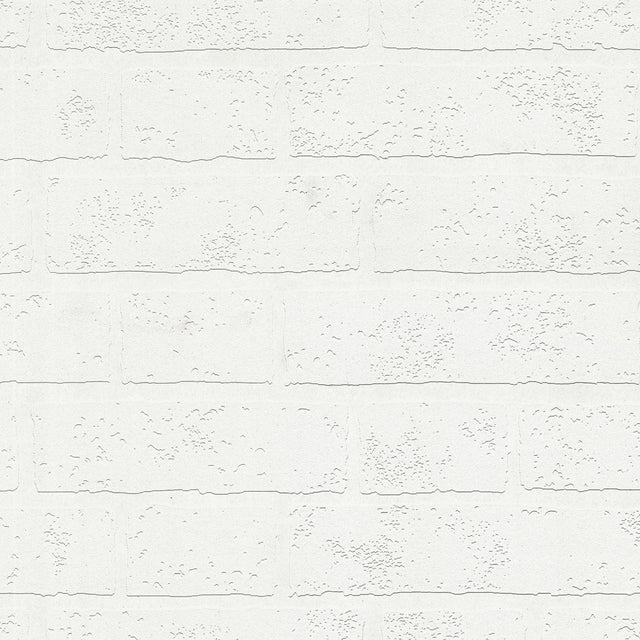 Brewster Home Fashions Bridgers White Exposed Brick Wall Paintable Wallpaper
