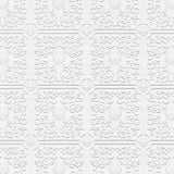 Brewster Home Fashions Nico White Tin Ceiling Square Paintable Wallpaper