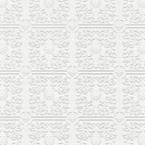 Brewster Home Fashions Nico Tin Ceiling Square Paintable White Wallpaper