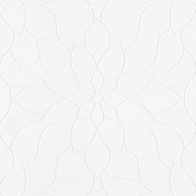 Brewster Home Fashions Anselm White Floral Bloom Paintable Wallpaper