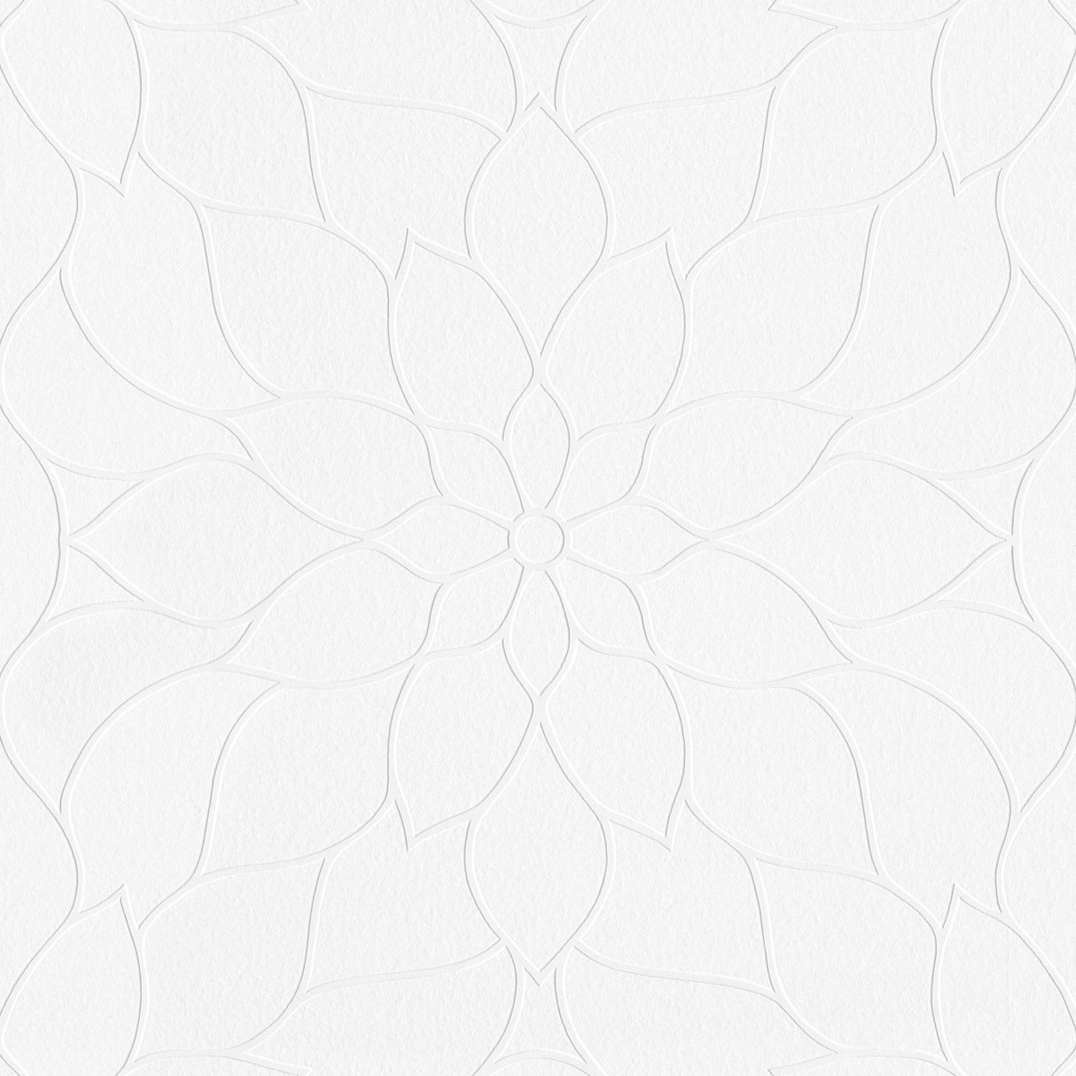 Brewster Home Fashions Anselm Floral Bloom Paintable White Wallpaper