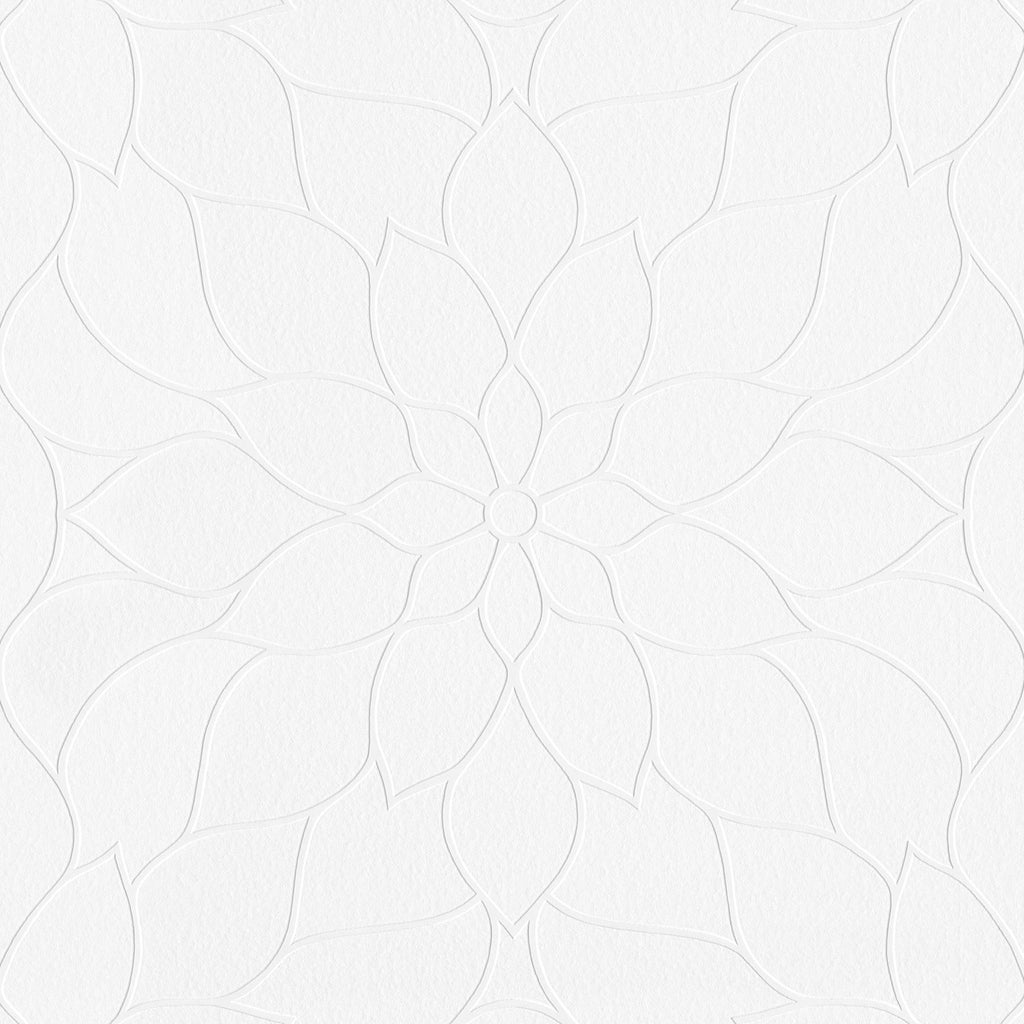 Brewster Home Fashions Anselm Floral Bloom Paintable White Wallpaper