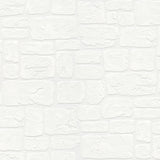 Brewster Home Fashions Gaffrey White Stone Paintable Wallpaper