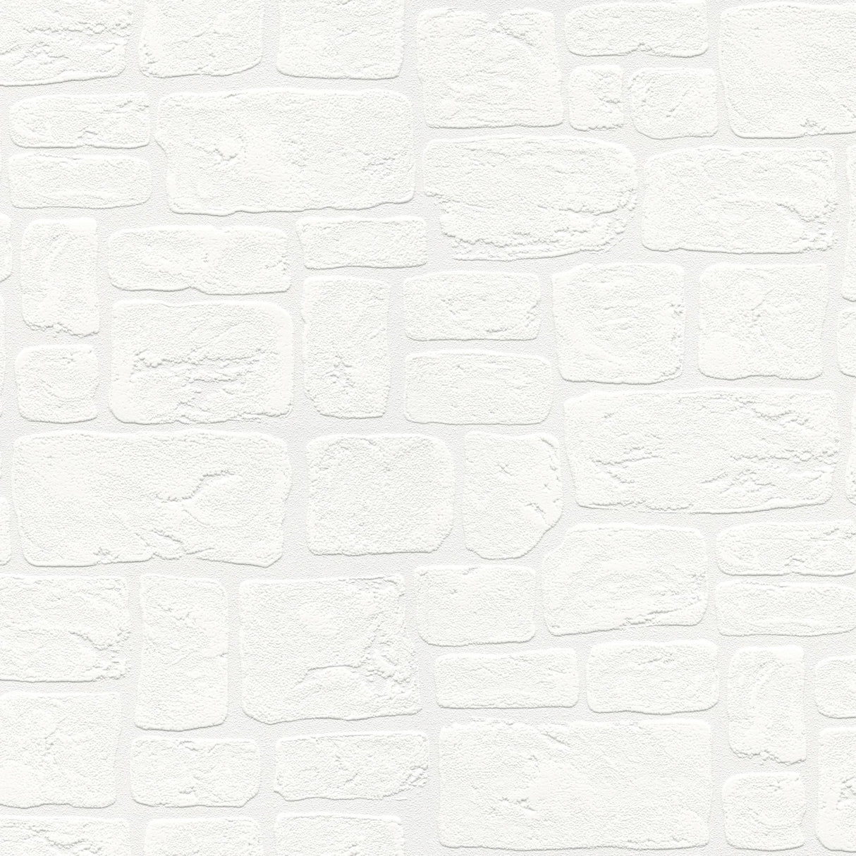 Brewster Home Fashions Gaffrey Stone Paintable White Wallpaper