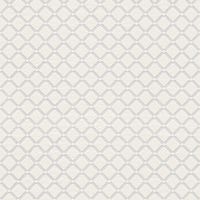 Brewster Home Fashions Armin White Diamond Trellis Paintable Wallpaper