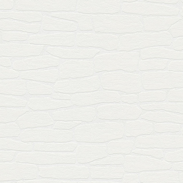 Brewster Home Fashions Pieter White Stone Paintable Wallpaper