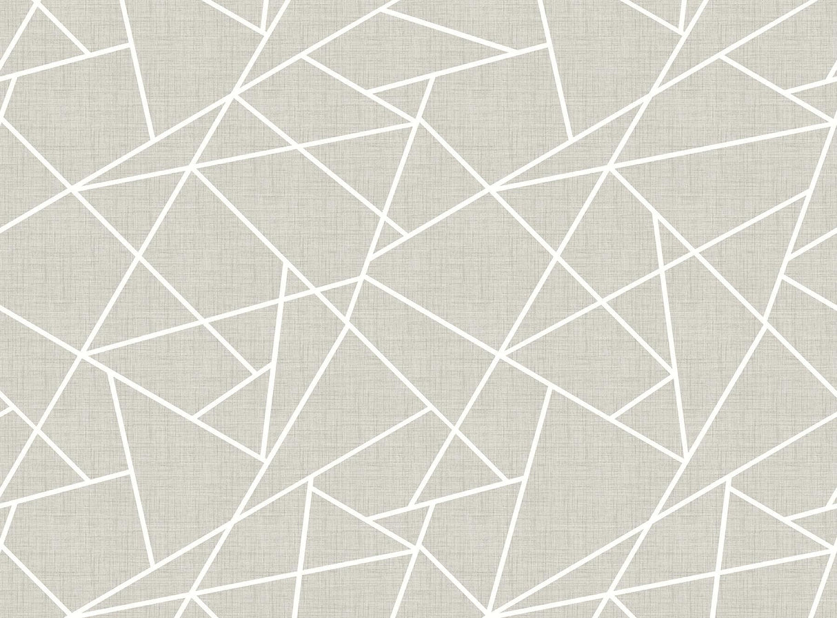 Brewster Home Fashions Modern Lines White on Dove Grey Wall Mural