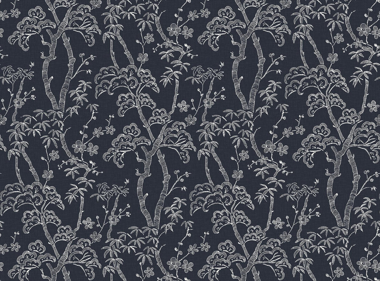 Brewster Home Fashions Storybook Forest Denim Blue Wall Mural