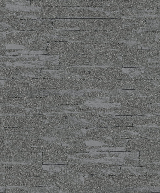 Brewster Home Fashions Rheta Charcoal Stone Wallpaper