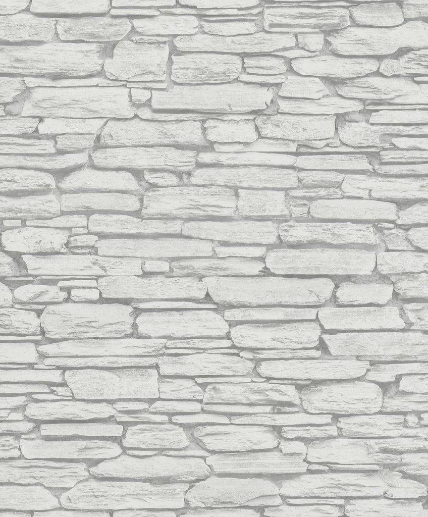 Brewster Home Fashions Kamen Light Grey Stone Wallpaper
