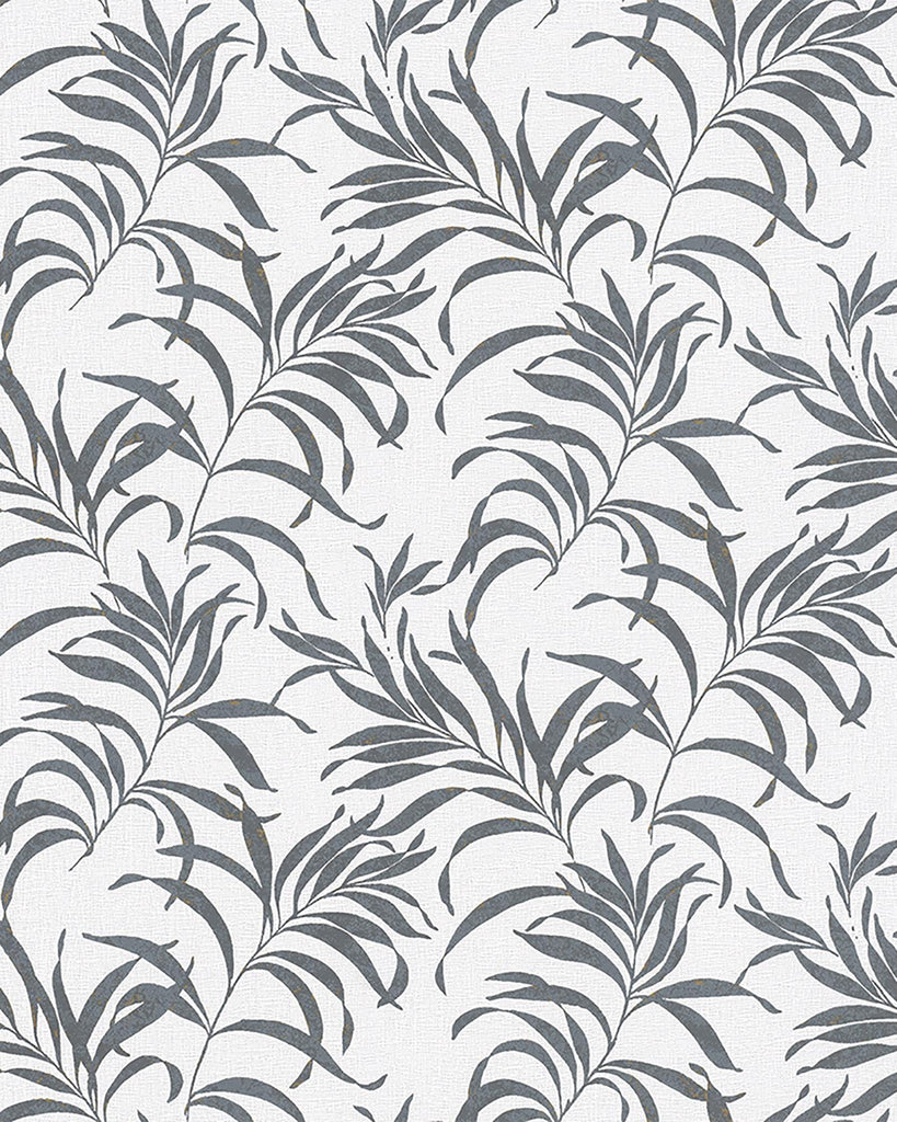 Brewster Home Fashions Valentina Grey Leaf Wallpaper