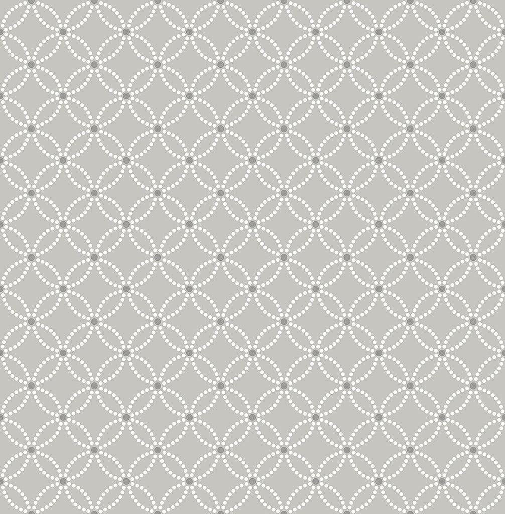 Brewster Home Fashions Kinetic Geometric Floral Grey Wallpaper