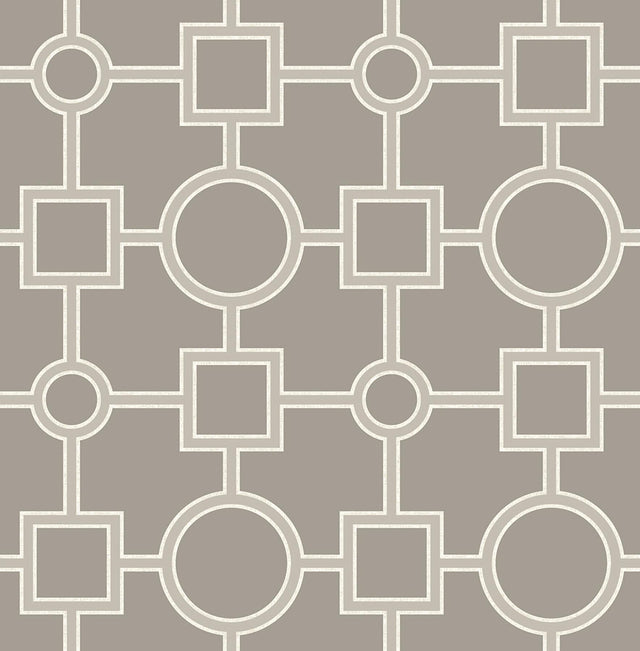 Brewster Home Fashions Matrix Taupe Geometric Wallpaper