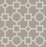 Brewster Home Fashions Matrix Taupe Geometric Wallpaper