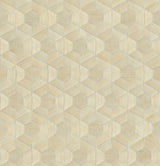 A-Street Prints Linzhi Metallic Abaca Grasscloth Inlay Wallpaper