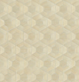 A-Street Prints Linzhi Abaca Grasscloth Inlay Metallic Wallpaper