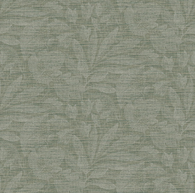 A-Street Prints Lei Jade Leaf Wallpaper