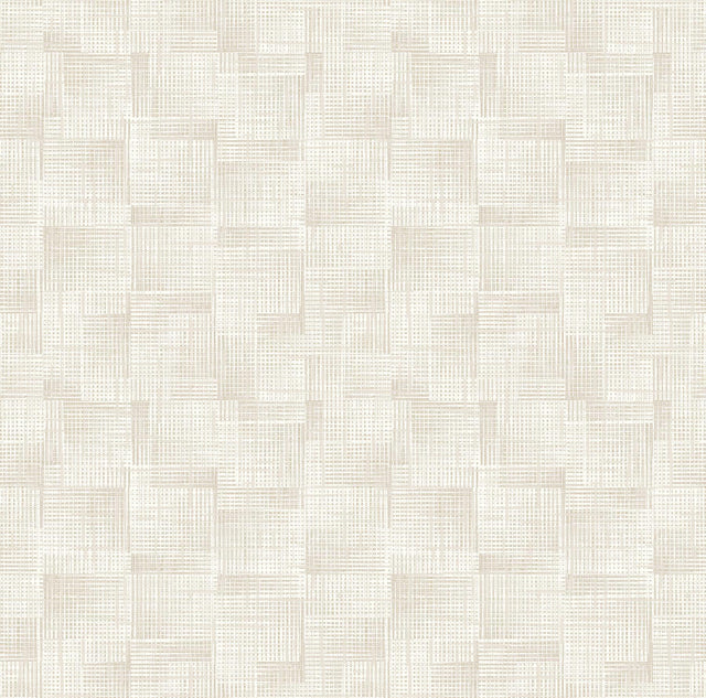 A-Street Prints Ting Cream Lattice Wallpaper
