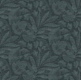 A-Street Prints Lei Leaf Navy Wallpaper