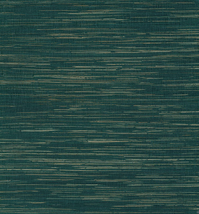 A-Street Prints Kira Teal Hemp Grasscloth Wallpaper