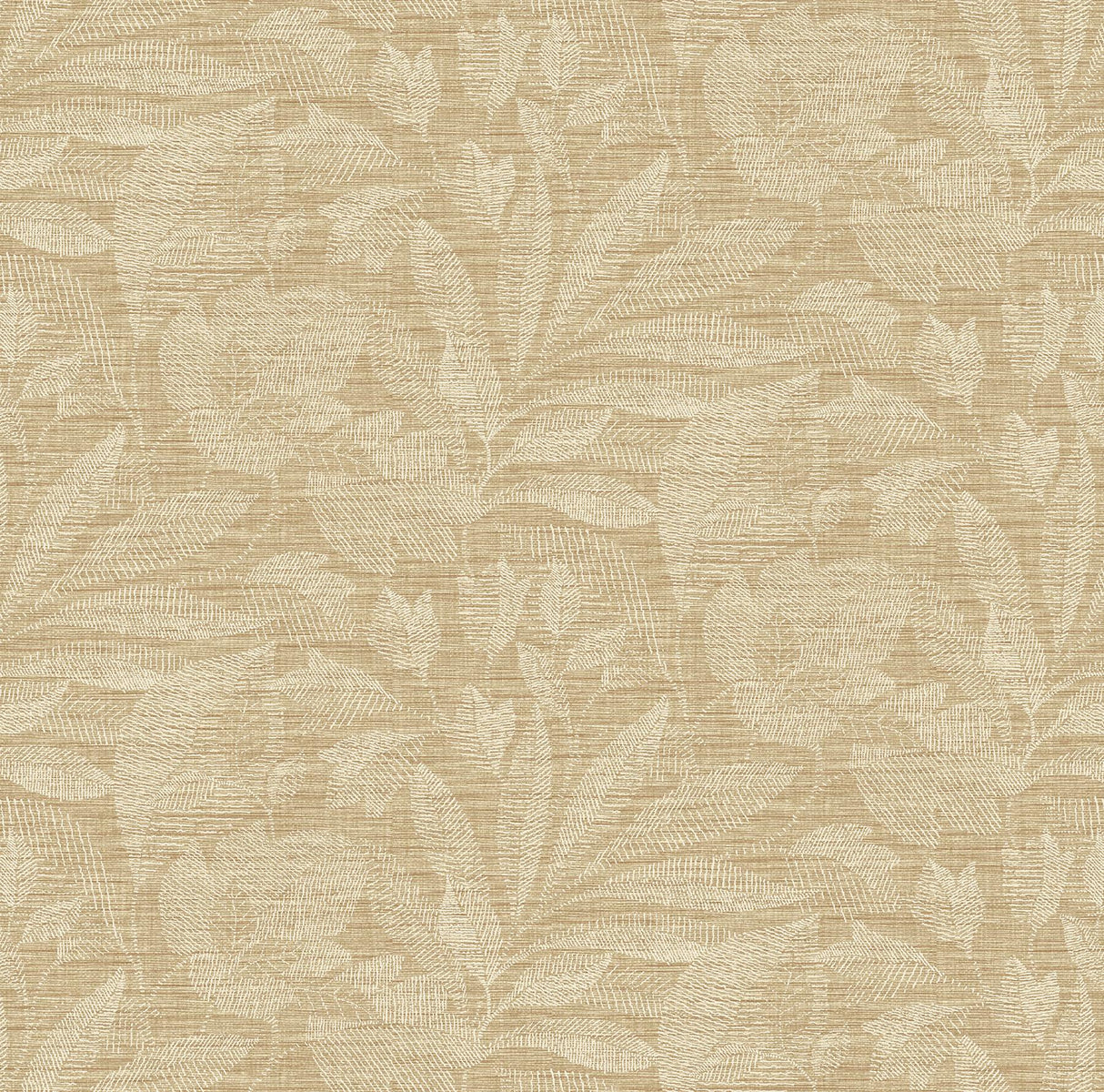 A-Street Prints Lei Leaf Wheat Wallpaper