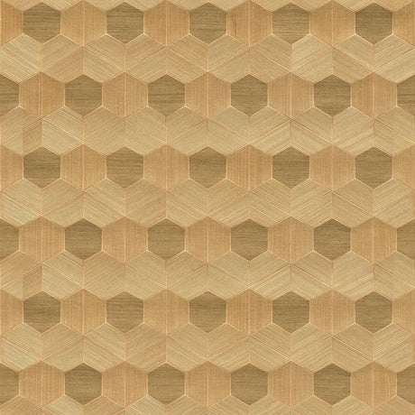 A-Street Prints Linzhi Sisal Grasscloth Inlay Copper Wallpaper