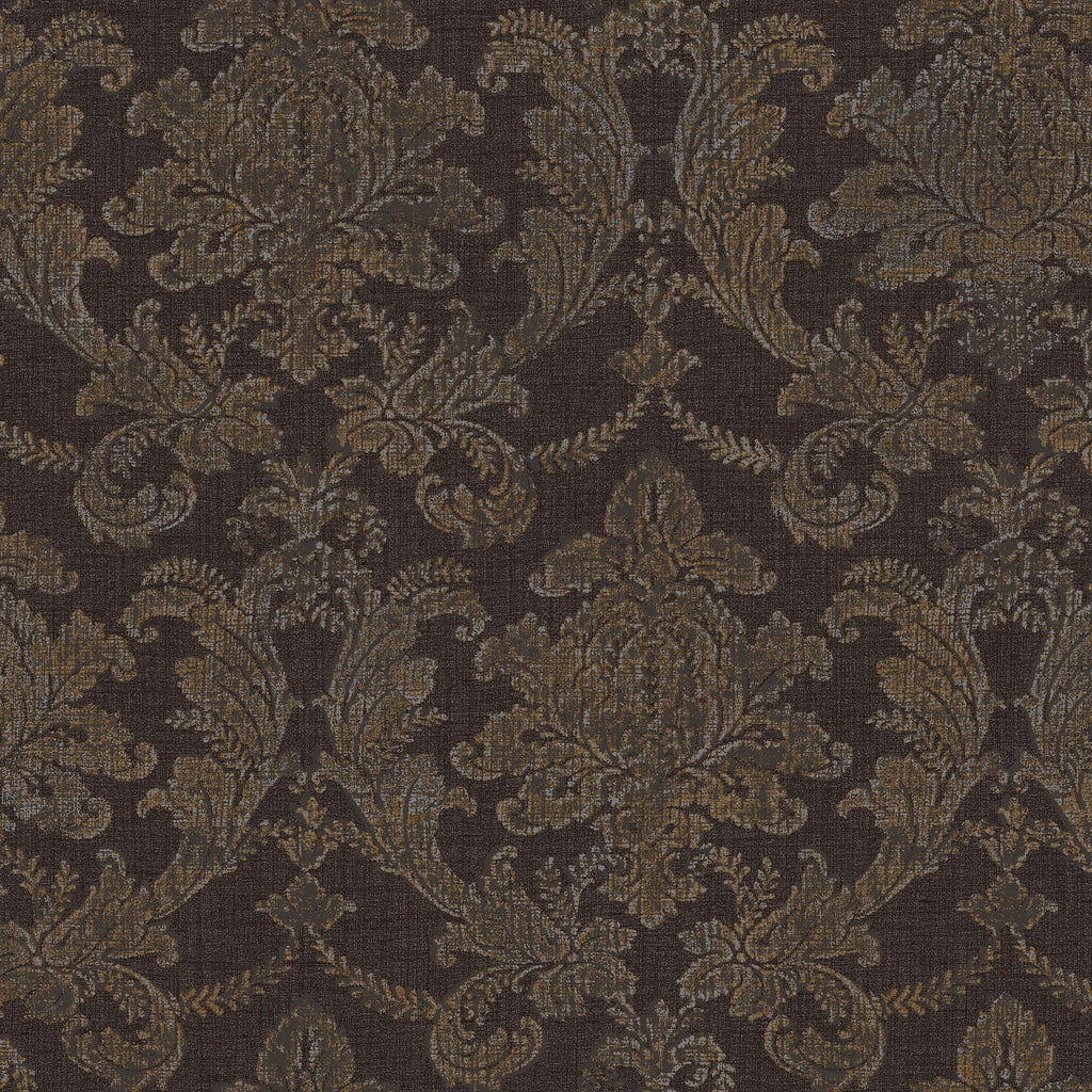 Brewster Home Fashions Textured Damask Brown Wallpaper