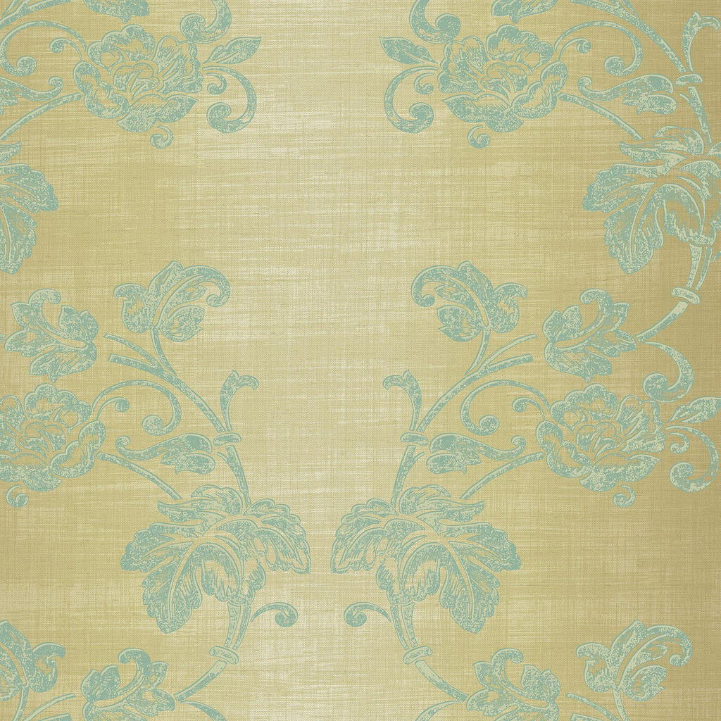Brewster Home Fashions Jacobean Ogee Yellow Wallpaper