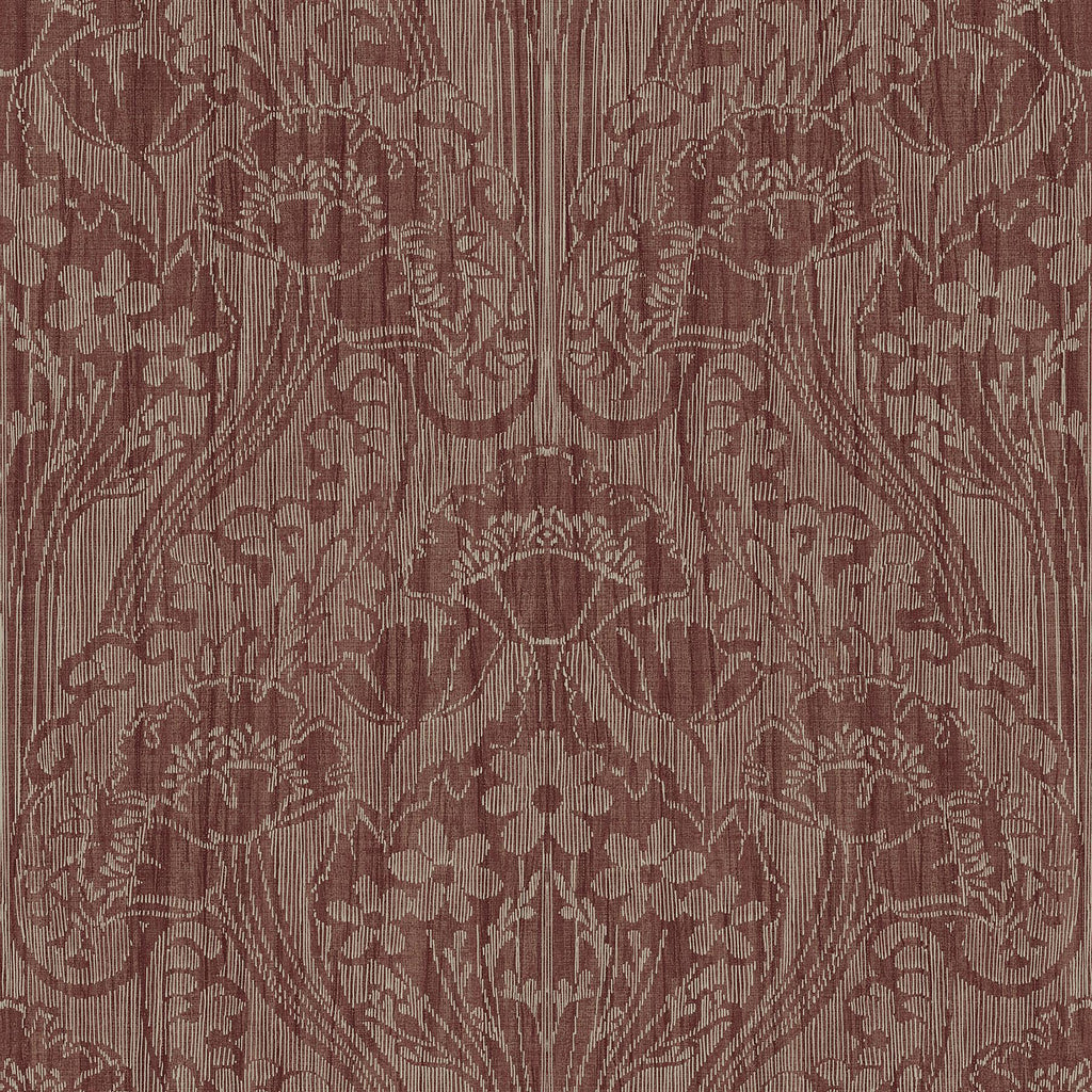 Brewster Home Fashions Linen Damask Red Wallpaper
