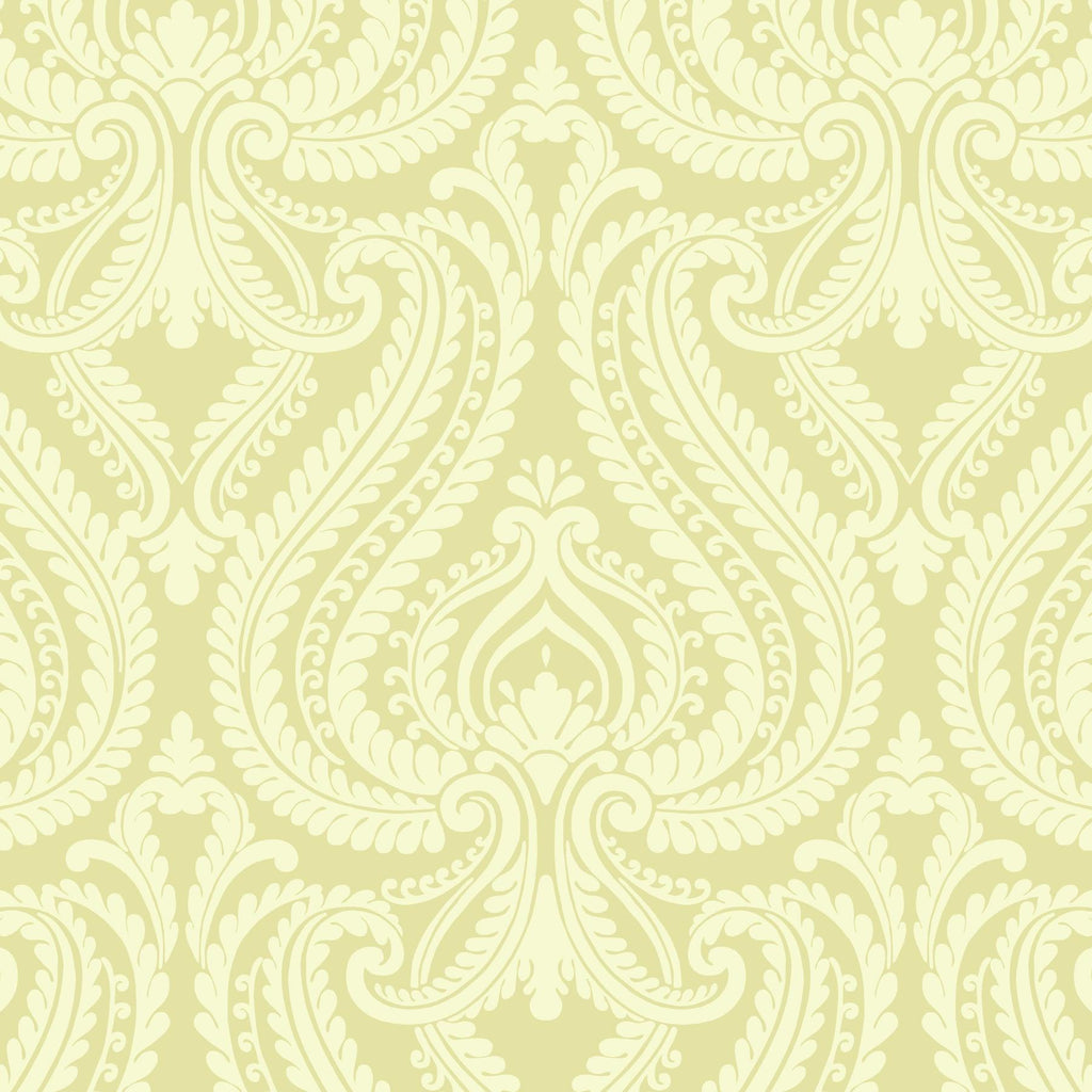 Brewster Home Fashions Imperial Modern Damask Green Wallpaper