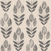 Brewster Home Fashions Scandinavian Black Block Print Tulip Wallpaper
