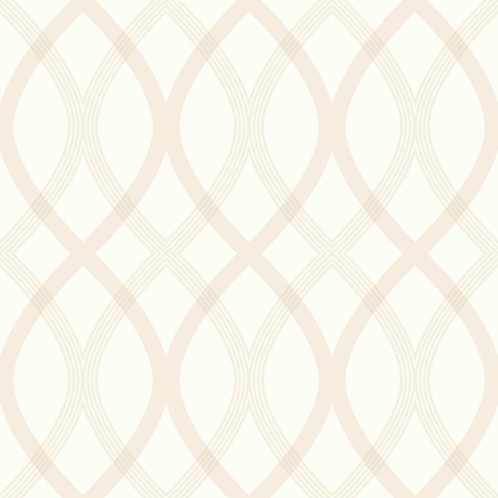 Brewster Home Fashions Contour Geometric Lattice Beige Wallpaper