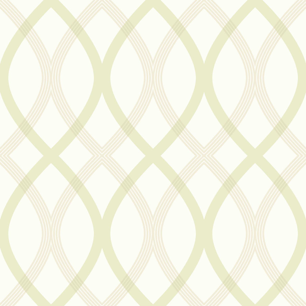 Brewster Home Fashions Contour Green Geometric Lattice Wallpaper